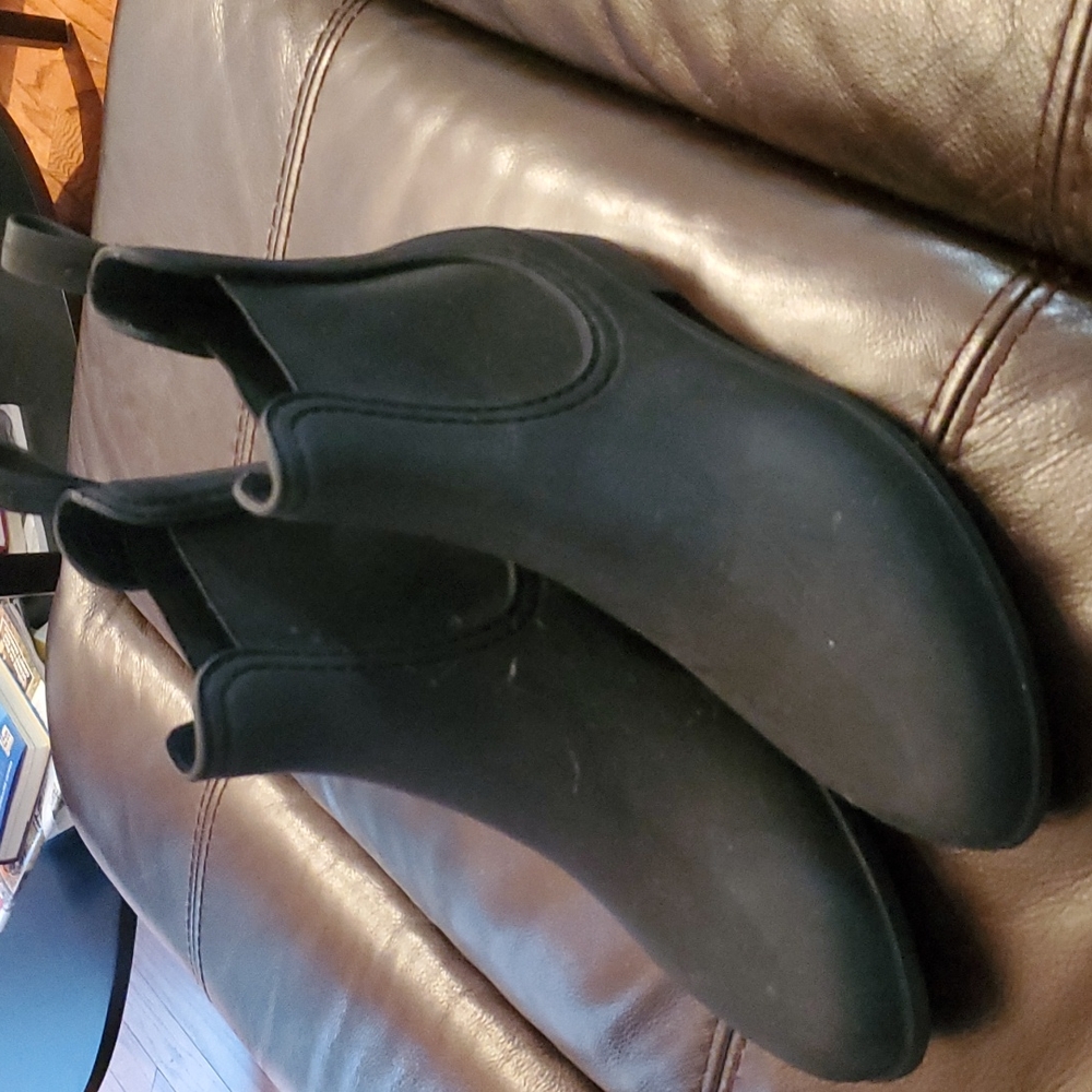 Size 10 black rubber boots Campbell Havanna rain boots - Picture 1 of 4